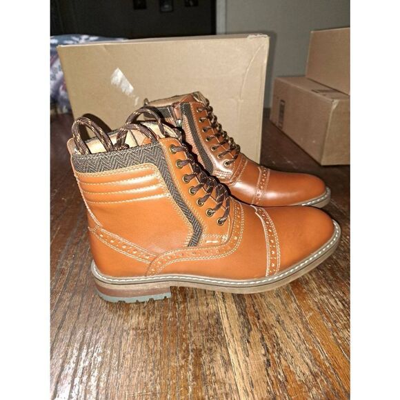 New Mens 8 Arkbird Brown Leather Chelsea Oxford Dress Ankle Boots Shoes NWT main image 5